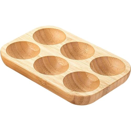 Mini-tablett-Set Aus Holz 6 Eierlöchern, Kleine Regale, Rustikaler Eierhalter Aus Holz Für Teufelseier, Verwendbar Im Küchenkühlschrank Oder Auf Der Arbeitsplatte von Generic