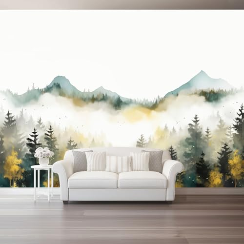 Minimalismus Aquarell Dschungel Fototapete Grün Weiß 400 x 280 cm, Wandbild Fototapete für Wohnzimmer Schlafzimmer Wandtapete Vlies Tapete UV-Beständig Montagefertig Minimalismus Aquarell Dschungel Fototapete Grün Weiß 400 x 280 cm, Wandbild Fototapete für Wohnzimmer Schlafzimmer Wandtapete Vlies Tapete UV-Beständig Montagefertig von Generic