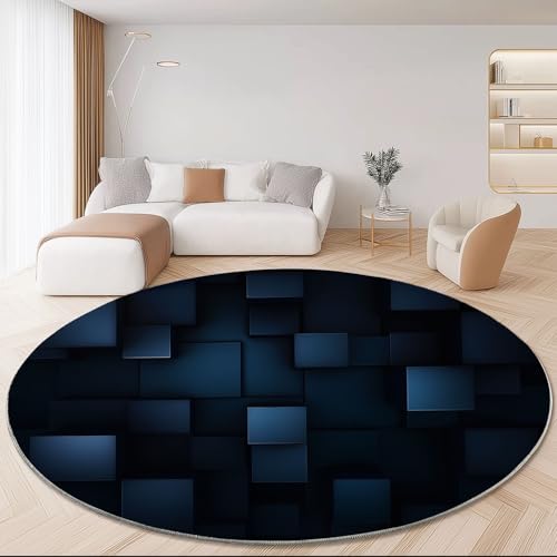Minimalismus Rund Teppich 180 cm Würfel Körper Geometrie Teppiche Plüsch Flauschig Weich Teppich Waschbar Modern Wohnzimmer Schlafzimmer Kinderzimmer Dekorative Küche Fußmatte Blau Minimalismus Rund Teppich 180 cm Würfel Körper Geometrie Teppiche Plüsch Flauschig Weich Teppich Waschbar Modern Wohnzimmer Schlafzimmer Kinderzimmer Dekorative Küche Fußmatte Blau von Generic