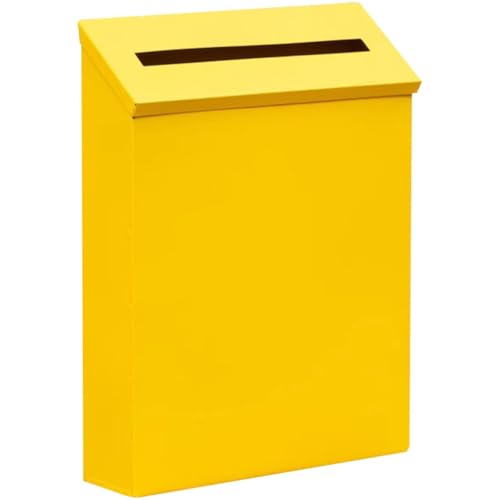 Minimalistischer Außenbriefkasten - Wandmontierter Briefkasten In Volltonfarbe, Unverschlossenes Eisenblechdekor Für Modernes Heim- Und Gartendekor(Yellow Color) von Generic