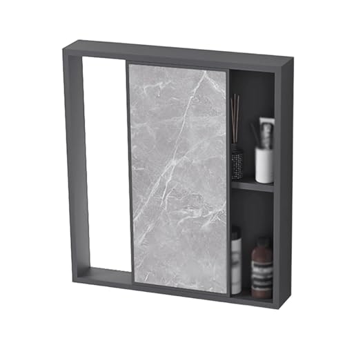 Mirror Cabinet Ablagefläche Oben Badezimmer Spiegelschrank Klein Keine Montage Erforderlich with Mirror and Shelf Geeignet für Badezimmer und Wohnzimmer(80 * 10 * 60cm) von Generic