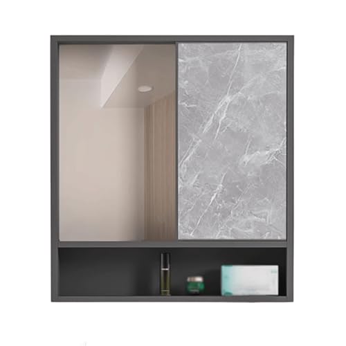 Mirror Cabinet Ablagefläche Oben Badezimmer Spiegelschrank Klein Keine Montage Erforderlich with Mirror and Shelf Geeignet für Badezimmer und Wohnzimmer(80 * 10 * 76cm) von Generic
