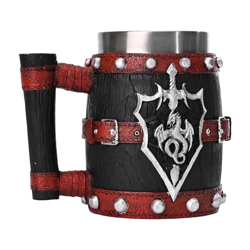 Mittelalterliche Tasse - Mittelalterliche Tasse, Fassbiergläser 600ml | Edelstahl-Kaffeetasse Mottoparty-Dekoration Kreative Milchbecher Imitiert Holzfass Bierbecher Mittelalterliche Tasse - Mittelalterliche Tasse, Fassbiergläser 600ml | Edelstahl-Kaffeetasse Mottoparty-Dekoration Kreative Milchbecher Imitiert Holzfass Bierbecher von Generic