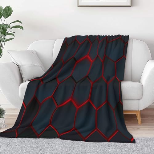 Mitternachtsgrau Bedruckte Kuscheldecke Für Kinder Jungen Mädchen Erwachsene, Ultraweicher Flauschiger Abstrakt Rote Waben-Sechsecke Fuzzy Flanell Decke Für Schlafsofa Couch 180 x 220 cm Mitternachtsgrau Bedruckte Kuscheldecke Für Kinder Jungen Mädchen Erwachsene, Ultraweicher Flauschiger Abstrakt Rote Waben-Sechsecke Fuzzy Flanell Decke Für Schlafsofa Couch 180 x 220 cm von Generic