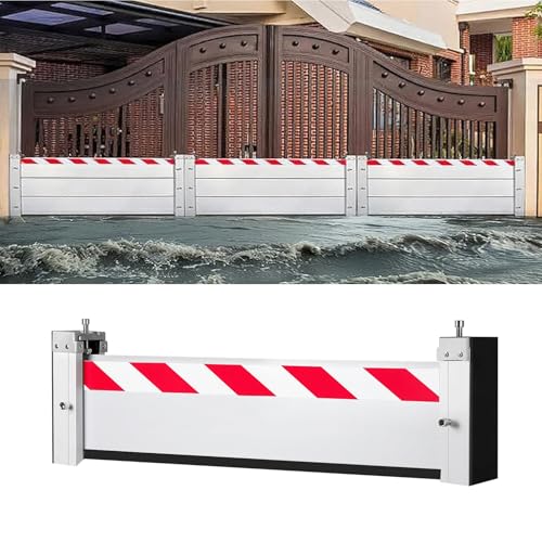 Mobile Hochwasserschutz Barriere Garagentor Hochwasserschutz Für Türen Hochleistungs-Aluminium-Leitblech Für Einfahrten, Flüsse Und Baustellen(L 480CM) von Generic