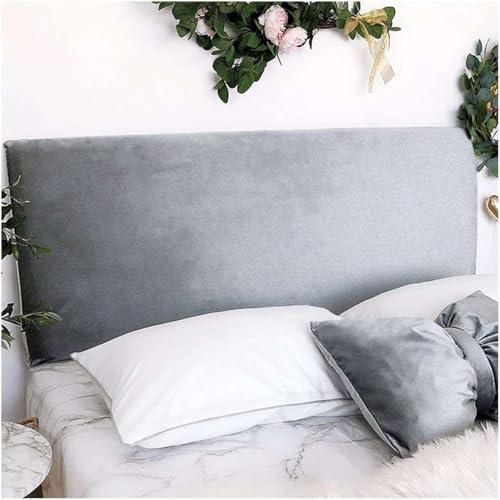 Mode Samt Kopfteile Bezug Stretch, Weich Kuschelig 100% Polyester Bett Kopfschutz Abnehmbarer Waschbarer Kopfteilschutzbezug Für Große Betten, Silver, 200cm Mode Samt Kopfteile Bezug Stretch, Weich Kuschelig 100% Polyester Bett Kopfschutz Abnehmbarer Waschbarer Kopfteilschutzbezug Für Große Betten, Silver, 200cm von Generic