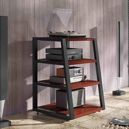 Modern 4 Layer AV Media Stand Audio Visual Rack Stereo Cabinet Kleine Ecke Entertainment Center Recorder Player Console Cabinet von Generic