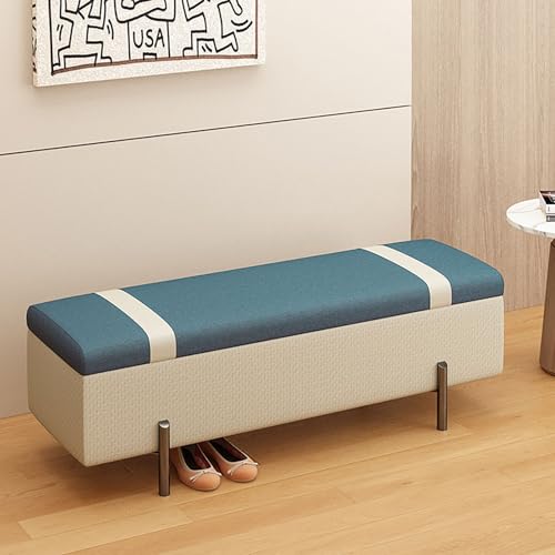 Modern Upholstered Storage Bench with Metal Legs Rectangular Ottoman with Flip Top Storage Box for Shoes PU Bedroom Bench for Entryway Living Room End of Bed Ottoman for Added Storage and Style Modern Upholstered Storage Bench with Metal Legs Rectangular Ottoman with Flip Top Storage Box for Shoes PU Bedroom Bench for Entryway Living Room End of Bed Ottoman for Added Storage and Style von Generic