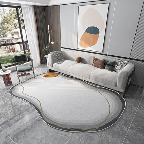 Moderne Abstrakte Fläche Teppiche Gradient Unregelmäßige Teppiche Für Wohnzimmer Geometrische Unregelmäßige Geformte Bedside Waschbar Schlafzimmer(Gelb,160x230cm) von Generic