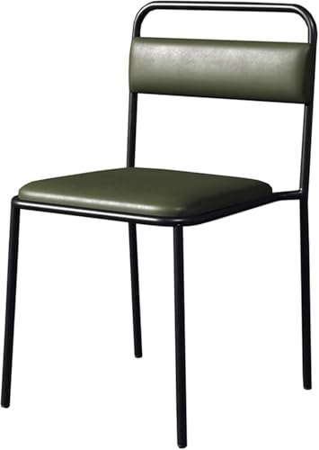 Moderne Design-esszimmerstühle Home Kitchen Stühle Mit Rückenlehne Pu-Leder Freizeit-schreibtischstuhl Im Industriestil Für Küchen Restaurants Cafés Metallrahmen Tragend 150kg, Green von Generic