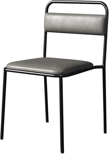 Moderne Design-esszimmerstühle Home Kitchen Stühle Mit Rückenlehne Pu-Leder Freizeit-schreibtischstuhl Im Industriestil Für Küchen Restaurants Cafés Metallrahmen Tragend 150kg, Grey Moderne Design-esszimmerstühle Home Kitchen Stühle Mit Rückenlehne Pu-Leder Freizeit-schreibtischstuhl Im Industriestil Für Küchen Restaurants Cafés Metallrahmen Tragend 150kg, Grey von Generic