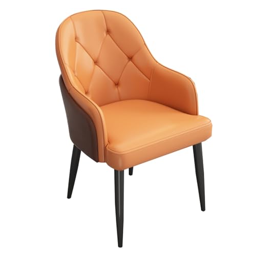 Moderne Esszimmerstühle mit Armlehnen, Leder-Akzentstühle mit gepolsterter Sitzfläche, Metallbeine, Mid-Century Modern Esszimmerstühle, gepolsterte Lounge-Freizeit-Wohnzimmer-Empfangssessel Moderne Esszimmerstühle mit Armlehnen, Leder-Akzentstühle mit gepolsterter Sitzfläche, Metallbeine, Mid-Century Modern Esszimmerstühle, gepolsterte Lounge-Freizeit-Wohnzimmer-Empfangssessel von Generic