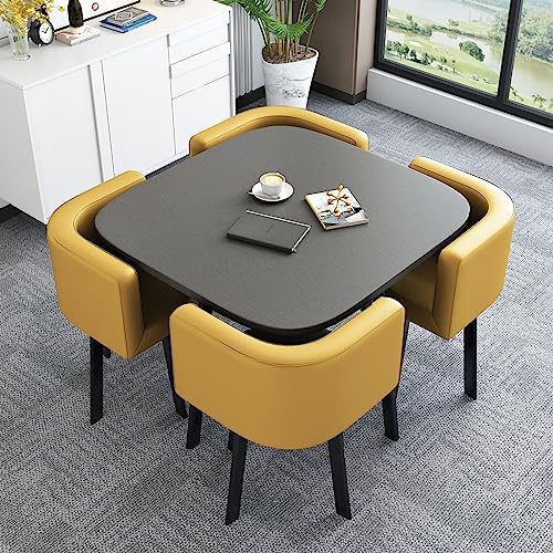 Moderne Geschäftskonferenzraum Couchtisch Set mit platzsparendem Design perfekt für kleine Tagungsräume Verhandlungstisch Verkaufsbüros und Geschäfte gelbe Farbschema für einen lebendigen Look. von Generic