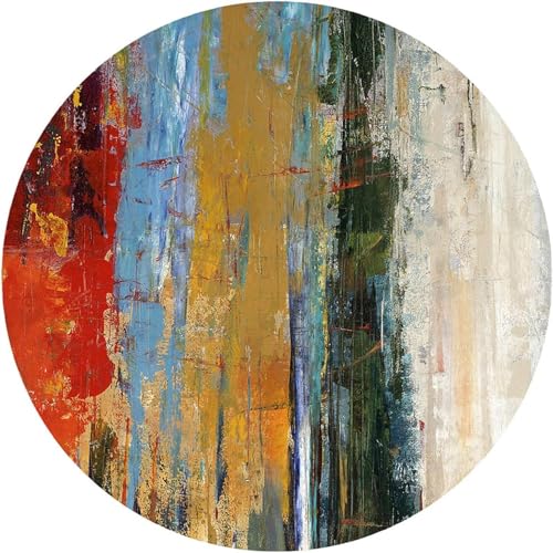 Moderne Große Runde Teppiche 200 cm 240 cm 260 cm 300 cm Runder Teppich Für Wohnzimmer, Schlafzimmer, Küche Oder Flur Waschbare rutschfeste Fußmatten, Diameter 200cm/6.5ft von Generic