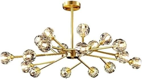 Moderne Kronleuchter 9-licht Gold Kristall Pendelleuchte Mid Century Deckenleuchten Semi Flush Mount Decke Pendelleuchte Höhe Verstellbar Für Küche Schlafzimmer Bar, C Moderne Kronleuchter 9-licht Gold Kristall Pendelleuchte Mid Century Deckenleuchten Semi Flush Mount Decke Pendelleuchte Höhe Verstellbar Für Küche Schlafzimmer Bar, C von Generic