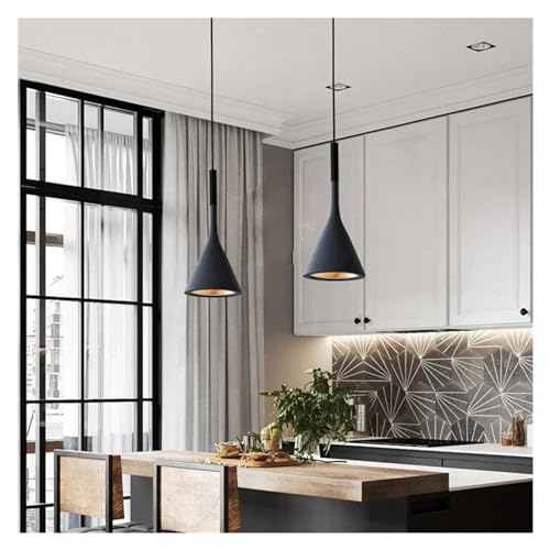 Moderne LEDPendelleuchten Schwarz Weiß E27 Kompatibel mit Küchenarmaturen Schlafzimmer Tisch Esszimmer Hängelampe Lampenschirm Home Grau von Generic