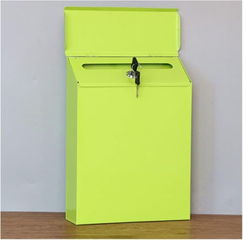 Moderne Lieferung Briefkasten Metall Briefkasten Briefkasten Verriegelung Wandmontage Kommentar Briefkasten Zahlungen Halter Briefkasten Post Post Mail Outdoor, Grün, 30cm von Generic