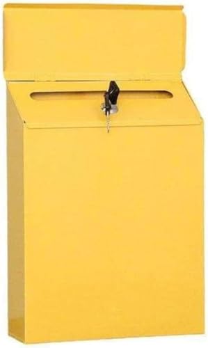 Moderne Lieferung Briefkasten Metall Briefkasten Briefkasten Verriegelung Wandmontage Kommentar Briefkasten Zahlungen Halter Briefkasten Post Post Mail Outdoor, Yellow, 30cm von Generic