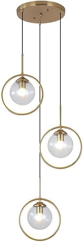 Moderne Pendt Leuchten Glas 3 Leuchten E27 Globe Pendt Lampe Einstellbare Einfache Innendecken-kronleuchter Deckenleuchten Für Inselschlafzimmer, Transparent, 2PCS Moderne Pendt Leuchten Glas 3 Leuchten E27 Globe Pendt Lampe Einstellbare Einfache Innendecken-kronleuchter Deckenleuchten Für Inselschlafzimmer, Transparent, 2PCS von Generic