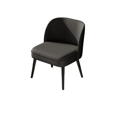 Moderne Polsterbank aus Leder Stilvoller Akzentstuhl Hohe Beine Sofastuhl Bequemer Lounge-Stuhl für Wohnzimmer Schlafzimmer und Gastempfang - Schwarz 78 x 55 x 58 cm Moderne Polsterbank aus Leder Stilvoller Akzentstuhl Hohe Beine Sofastuhl Bequemer Lounge-Stuhl für Wohnzimmer Schlafzimmer und Gastempfang - Schwarz 78 x 55 x 58 cm von Generic