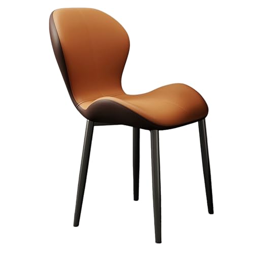 Moderne Stühle Esszimmer, Gepolsterte Wohnzimmer Stühle mit Stabilen Beinen aus Kohlenstoffstahl, Weich und Bequem für Esszimmer, Wohnzimmer, Büro(Orange) von Generic