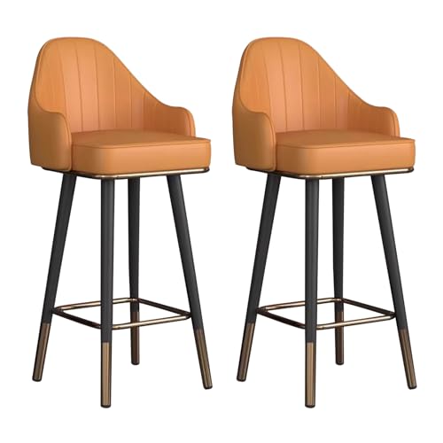 Moderne Swivel Bar Stools Set mit 2 stilvollen PU Leder Counter Höhe Barstools mit Back Support Perfect for Home Bar oder Kitchen Island Elegant Dining Room Chairs Moderne Swivel Bar Stools Set mit 2 stilvollen PU Leder Counter Höhe Barstools mit Back Support Perfect for Home Bar oder Kitchen Island Elegant Dining Room Chairs von Generic