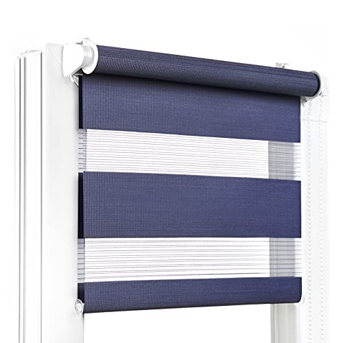 Fenster DEKOR - Rollos für Fenster Marineblau - Klemmfix Rollo ohne Bohren 150 x 110 cm - Doppelrollo mit einer breiten Auswahl an Größen und Farben - Blickdichte Rollos, einfach zu montieren Fenster DEKOR - Rollos für Fenster Marineblau - Klemmfix Rollo ohne Bohren 150 x 110 cm - Doppelrollo mit einer breiten Auswahl an Größen und Farben - Blickdichte Rollos, einfach zu montieren von Fenster DEKOR