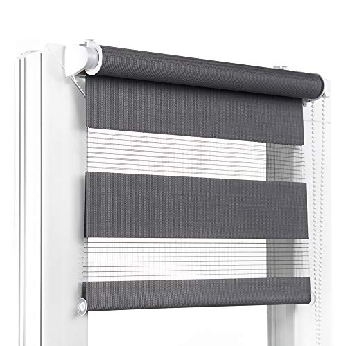 Fenster DEKOR - Rollos für Fenster Dunkelgrau - Klemmfix Rollo ohne Bohren 150 x 40 cm - Doppelrollo mit einer breiten Auswahl an Größen und Farben - Blickdichte Rollos, einfach zu montieren Fenster DEKOR - Rollos für Fenster Dunkelgrau - Klemmfix Rollo ohne Bohren 150 x 40 cm - Doppelrollo mit einer breiten Auswahl an Größen und Farben - Blickdichte Rollos, einfach zu montieren von Fenster DEKOR