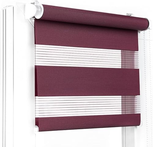 Fenster DEKOR - Rollos für Fenster Weinrot - Klemmfix Rollo ohne Bohren 150 x 40 cm - Doppelrollo mit einer breiten Auswahl an Größen und Farben - Blickdichte Rollos, einfach zu montieren Fenster DEKOR - Rollos für Fenster Weinrot - Klemmfix Rollo ohne Bohren 150 x 40 cm - Doppelrollo mit einer breiten Auswahl an Größen und Farben - Blickdichte Rollos, einfach zu montieren von Fenster DEKOR
