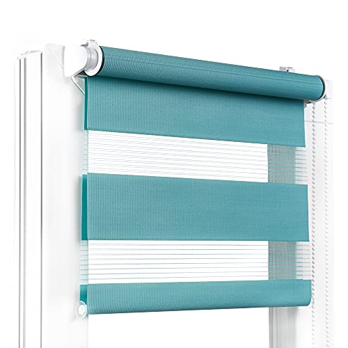 Fenster DEKOR - Rollos für Fenster Hell-Meergrün - Klemmfix Rollo ohne Bohren 150 x 45 cm - Doppelrollo mit einer breiten Auswahl an Größen und Farben - Blickdichte Rollos, einfach zu montieren Fenster DEKOR - Rollos für Fenster Hell-Meergrün - Klemmfix Rollo ohne Bohren 150 x 45 cm - Doppelrollo mit einer breiten Auswahl an Größen und Farben - Blickdichte Rollos, einfach zu montieren von Fenster DEKOR