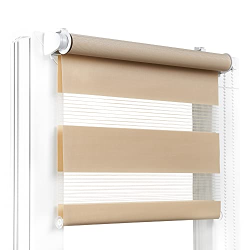 Fenster DEKOR - Rollos für Fenster Kaffee mit Milch - Klemmfix Rollo ohne Bohren 150 x 45 cm - Doppelrollo mit einer breiten Auswahl an Größen und Farben - Blickdichte Rollos, einfach zu montieren Fenster DEKOR - Rollos für Fenster Kaffee mit Milch - Klemmfix Rollo ohne Bohren 150 x 45 cm - Doppelrollo mit einer breiten Auswahl an Größen und Farben - Blickdichte Rollos, einfach zu montieren von Fenster DEKOR