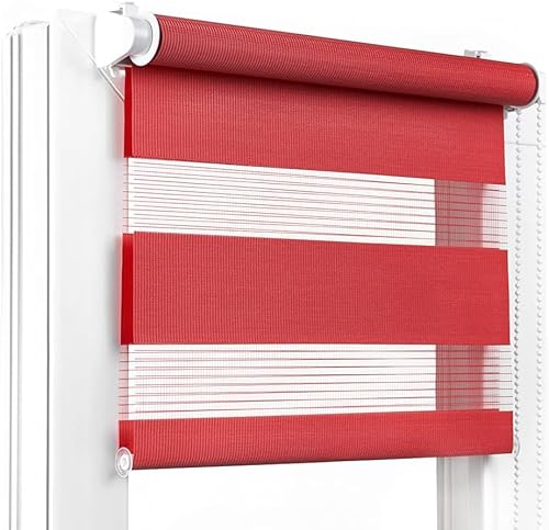 Fenster DEKOR - Rollos für Fenster Rot - Klemmfix Rollo ohne Bohren 230 x 65 cm - Doppelrollo mit einer breiten Auswahl an Größen und Farben - Blickdichte Rollos, einfach zu montieren Fenster DEKOR - Rollos für Fenster Rot - Klemmfix Rollo ohne Bohren 230 x 65 cm - Doppelrollo mit einer breiten Auswahl an Größen und Farben - Blickdichte Rollos, einfach zu montieren von Fenster DEKOR