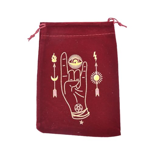 Moderne Tarotkarten-Aufbewahrungstasche, Flanell-Kordelzugtasche zum Organisieren von Wahrsagezubehör und kleinen Gegenständen, universelle Aufbewahrung von Heimtextilien Ncb618 (B, One Size) von Generic