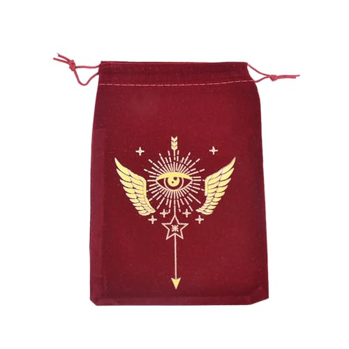 Moderne Tarotkarten-Aufbewahrungstasche, Flanell-Kordelzugtasche zum Organisieren von Wahrsagezubehör und kleinen Gegenständen, universelle Aufbewahrung von Heimtextilien Ncb619 (B, One Size) von Generic