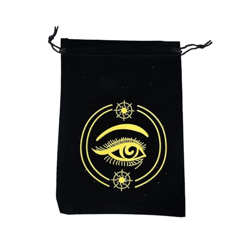 Moderne Tarotkarten-Aufbewahrungstasche, Flanell-Kordelzugtasche zum Organisieren von Wahrsagezubehör und kleinen Gegenständen, universelle Aufbewahrung von Heimtextilien Qzj101 (A, One Size) von Generic