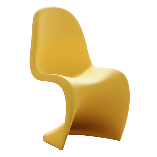 Moderne Transparente Esszimmerstühle, Stilvoller Stapelbarer Akzentstuhl aus Kunststoff, Keine Montage Erforderlich, für den Esstisch zu Hause, das Wohnzimmer, den Schminktisch(Yellow) von Generic