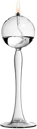 Moderne Transparente Glasöllampe Für Innenräume Zuhause Notbeleuchtung Kerosinlampe Haushalt Rauchfreie Butterlampe Glas Kerzenständer Kreative Dekoration, H-21 cm von Generic