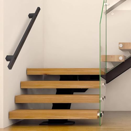 Moderne Treppenhandläufe Für Wände, 60cm 80cm 1m 150cm 2m 3m Schwarzes Metall Vierkantrohr Treppengeländer, Rutschfester Haltegriff Für Außentreppen Im Innenbereich Lof, 9ft/270cm Moderne Treppenhandläufe Für Wände, 60cm 80cm 1m 150cm 2m 3m Schwarzes Metall Vierkantrohr Treppengeländer, Rutschfester Haltegriff Für Außentreppen Im Innenbereich Lof, 9ft/270cm von Generic