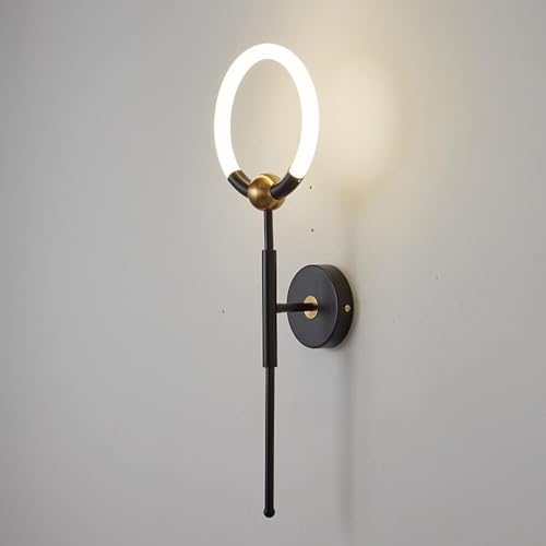 Moderne Wandlampe mit langem Arm, LED-Nachttischlampe, kreative Ring-Wandlaterne mit Acrylschirm für Schlafzimmer, Wohnzimmer, Arbeitszimmer, Esszimmer, Flur, Treppe, Saal, Restaurant (dunkel, 4000 K Moderne Wandlampe mit langem Arm, LED-Nachttischlampe, kreative Ring-Wandlaterne mit Acrylschirm für Schlafzimmer, Wohnzimmer, Arbeitszimmer, Esszimmer, Flur, Treppe, Saal, Restaurant (dunkel, 4000 K von Generic