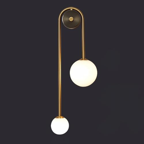 Moderne Wandlampen & Scoes, Mid Century Kugelglas Gold Wandleuchten Für Schlafzimmer Wohnzimmer Flur Nachttisch Badezimmer Flur Indoor, C Moderne Wandlampen & Scoes, Mid Century Kugelglas Gold Wandleuchten Für Schlafzimmer Wohnzimmer Flur Nachttisch Badezimmer Flur Indoor, C von Generic