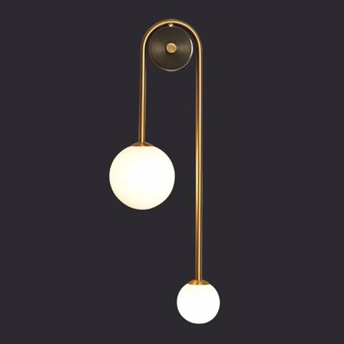 Moderne Wandlampen & Scoes, Mid Century Kugelglas Gold Wandleuchten Für Schlafzimmer Wohnzimmer Flur Nachttisch Badezimmer Flur Indoor, D Moderne Wandlampen & Scoes, Mid Century Kugelglas Gold Wandleuchten Für Schlafzimmer Wohnzimmer Flur Nachttisch Badezimmer Flur Indoor, D von Generic