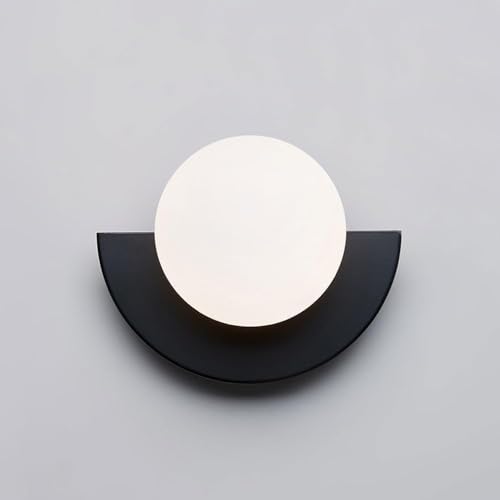 Moderne Wandleuchte Kugel Glas Wandleuchte Nachttisch Wandleuchter Nordic Wandleuchte Geometrische Wandleuchte Leuchten Für Schlafzimmer Wohnzimmer Flur G9 Waschtisch Wandbeleuchtung, Black Moderne Wandleuchte Kugel Glas Wandleuchte Nachttisch Wandleuchter Nordic Wandleuchte Geometrische Wandleuchte Leuchten Für Schlafzimmer Wohnzimmer Flur G9 Waschtisch Wandbeleuchtung, Black von Generic