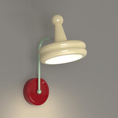 Moderne Wandleuchte im Art-Deco-Stil, cremefarbene Wandleuchte für den Innenbereich, burgunderfarbener Sockel, zartgrüner Stab, kreative Metall-Wandlampe im Bauhaus-Stil für Kinderzimmer, Schlafz Moderne Wandleuchte im Art-Deco-Stil, cremefarbene Wandleuchte für den Innenbereich, burgunderfarbener Sockel, zartgrüner Stab, kreative Metall-Wandlampe im Bauhaus-Stil für Kinderzimmer, Schlafz von Generic
