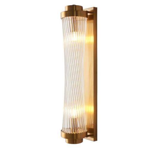 Moderne Wandleuchte mit klarem Glasstab, 2-flammige Badezimmer-Waschtischleuchten, Elegante zylindrische Wandleuchte, festverdrahtete Wandleuchte für Schlafzimmer, Wohnzimmer, Flur Moderne Wandleuchte mit klarem Glasstab, 2-flammige Badezimmer-Waschtischleuchten, Elegante zylindrische Wandleuchte, festverdrahtete Wandleuchte für Schlafzimmer, Wohnzimmer, Flur von Generic