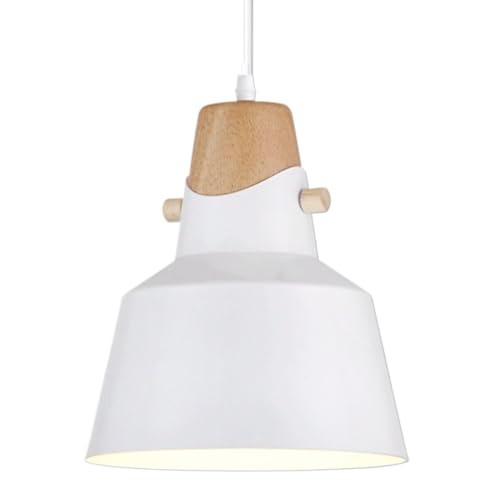 Moderne dekorative Handwerks-Einzelkopf-Pendelleuchte in trendigen Farben Dänisch mit Holz-Hängelampe Minimalistische nordische Beleuchtungsvorrichtung für Schlafzimmerflur Livi, Hängeleuchte von Generic