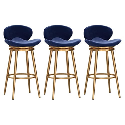 Moderne schwenkbare Barhocker Set mit 1 Barhocker Höhe Barhocker mit Rückenlehne Samt Barhocker mit Metallfußstützen Bankhocker für Küche Insel/Heimbar/Pub-Sitzhöhe 65 cm schwarz Moderne schwenkbare Barhocker Set mit 1 Barhocker Höhe Barhocker mit Rückenlehne Samt Barhocker mit Metallfußstützen Bankhocker für Küche Insel/Heimbar/Pub-Sitzhöhe 65 cm schwarz von Generic