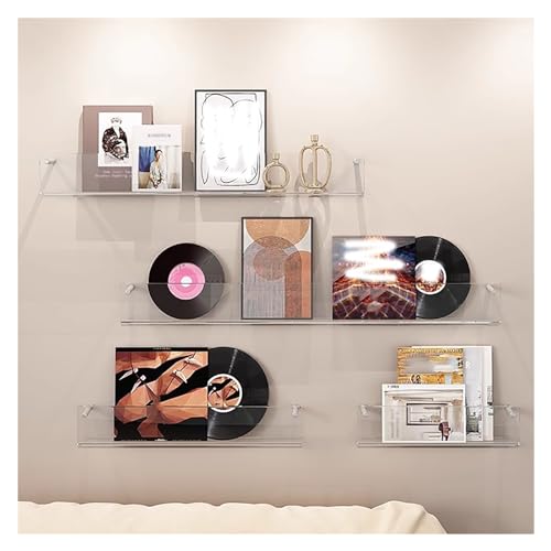 Moderne transparente Acryl Magazinablage zur Wandmontage großes kleines Bücherregal mit Broschürenhalter und Plattenständer für Zuhause Büro und Empfangsbereich 3er Pack Moderne transparente Acryl Magazinablage zur Wandmontage großes kleines Bücherregal mit Broschürenhalter und Plattenständer für Zuhause Büro und Empfangsbereich 3er Pack von Generic