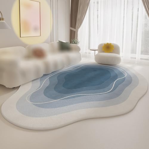 Moderner Abstrakter Flächenteppich für Wohnzimmer Esszimmer Bad Nachttisch Waschbar rutschfest Teppichboden(Pattern D,120x160cm) von Generic