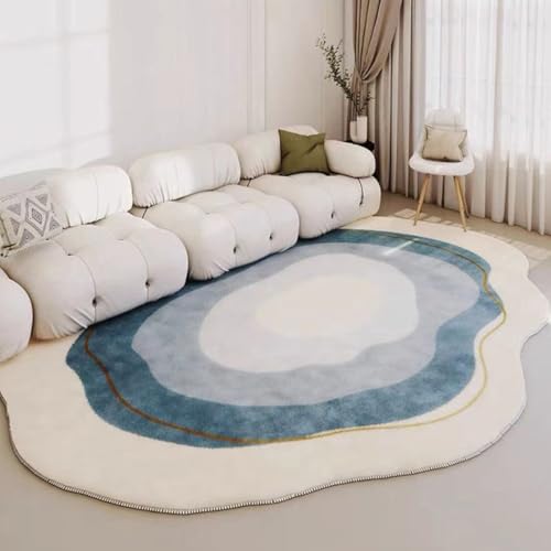 Moderner Abstrakter Unregelmäßiger Flächenteppich Weicher Waschbarer Teppich Für Wohnzimmer Schlafzimmer Esszimmer Küche Läufer Teppich(Pattern C,200x250cm) von Generic