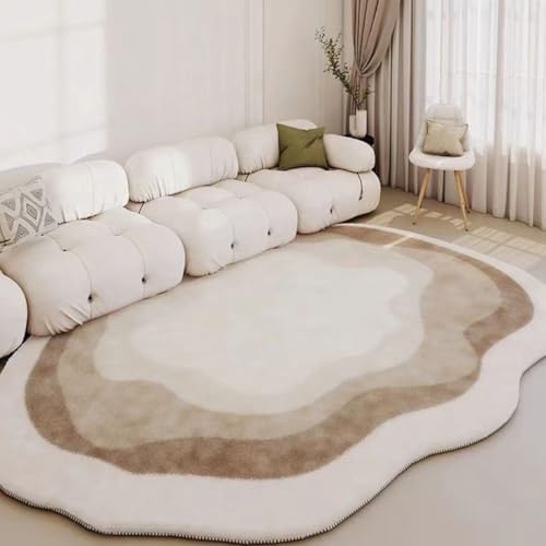 Moderner Abstrakter Unregelmäßiger Flächenteppich Weicher Waschbarer Teppich Für Wohnzimmer Schlafzimmer Esszimmer Küche Läufer Teppich(Pattern D,80x160cm) von Generic